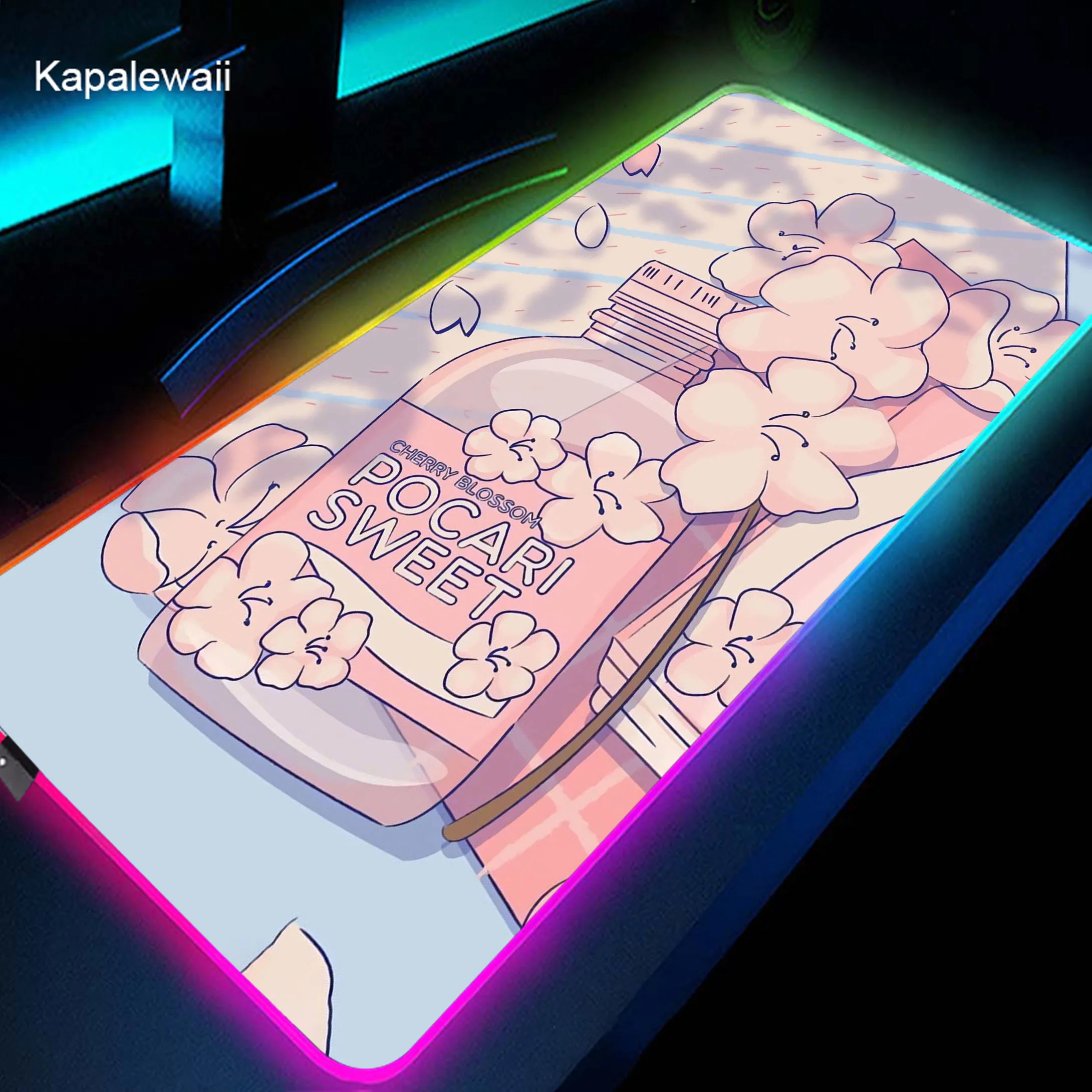 

RGB Cute Mouse Pad Game Mousepad XXL Gamer Luminous Mousemat Large Pc Keyboard Pads LED Backlight Mouse Mat Gaming Deskmat