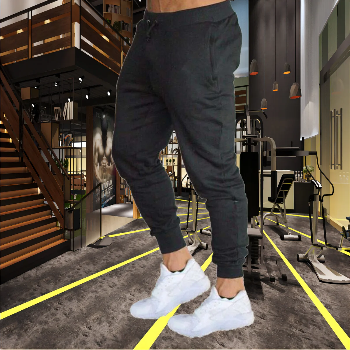 Korean Summer Men's Sports Pants New Breathable Solid Color Comfortable Pants Fitness Yoga Jogging Sweatpants Streetwear S-XXXL