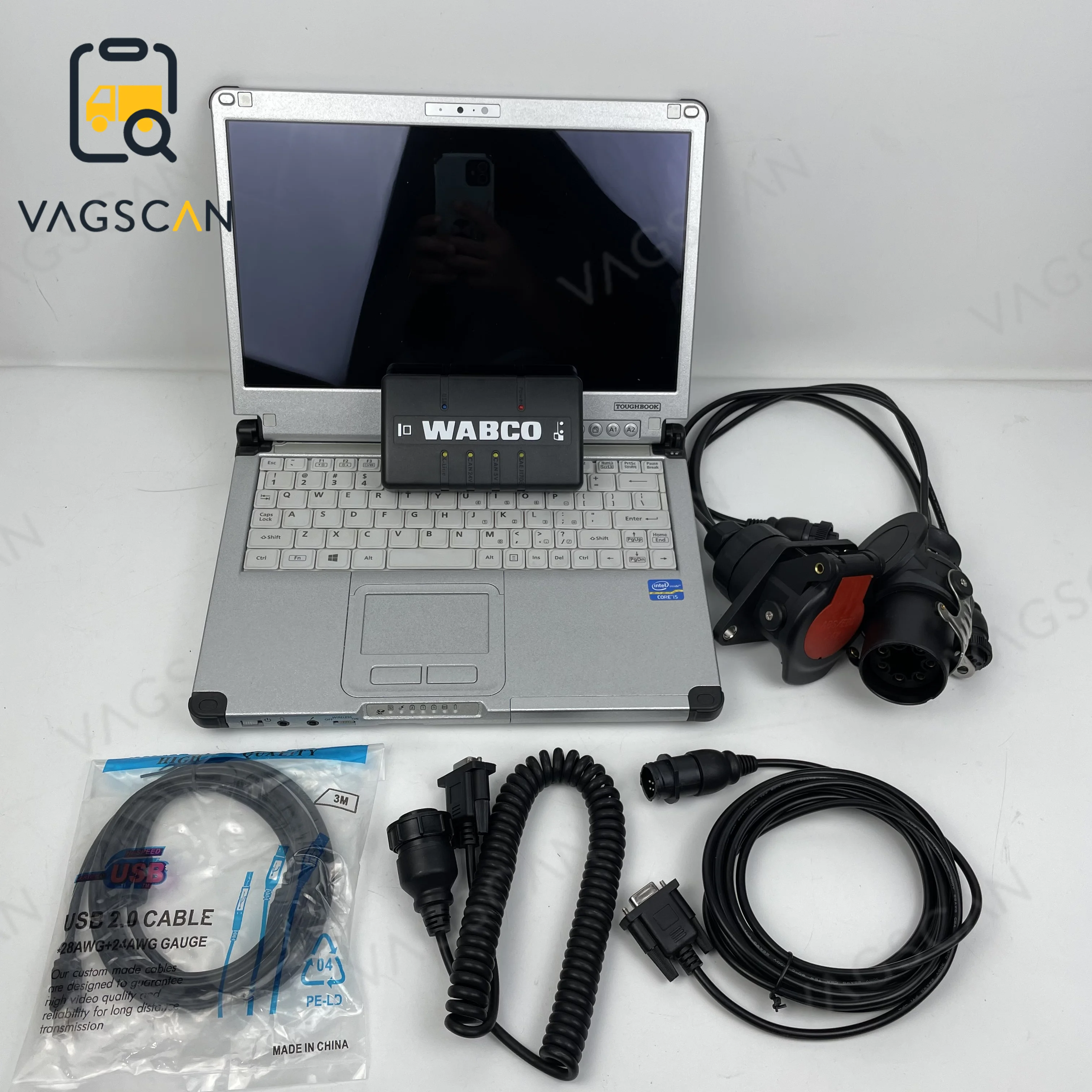 

2023 CFC2 Laptop The Newest For WABCO Diagnostic KIT(WDI) Heavy Duty Scanner Trailer and Truck Diagnostic System Interface