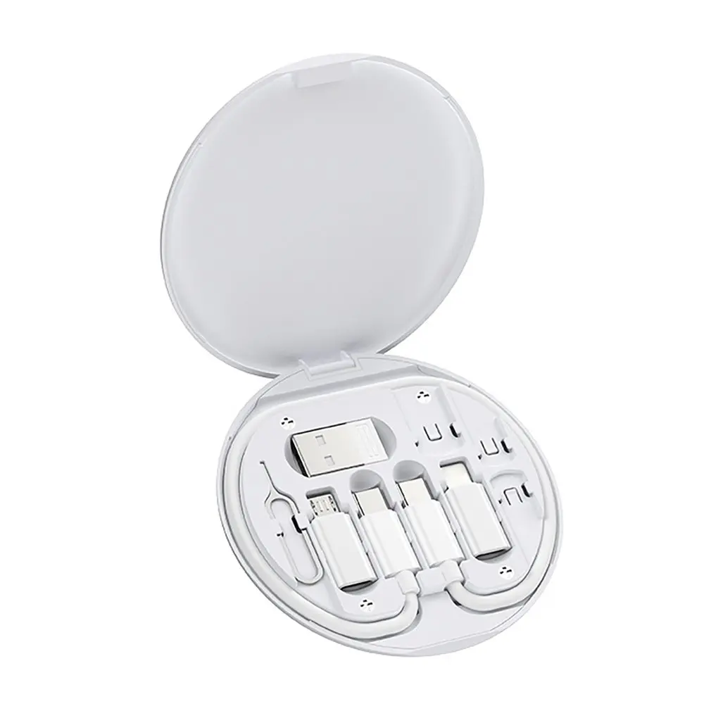 60W USB Data Cable Micro USB Charge Line Storage Box With Retrieve Card Pin