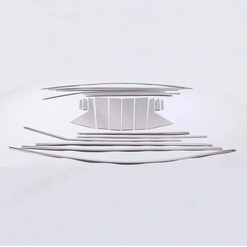 For Peugeot 3008 GT 3008GT 4008 Car Stainless Steel Garnish Pillar Window Middle Strip Trim Frame Lamp