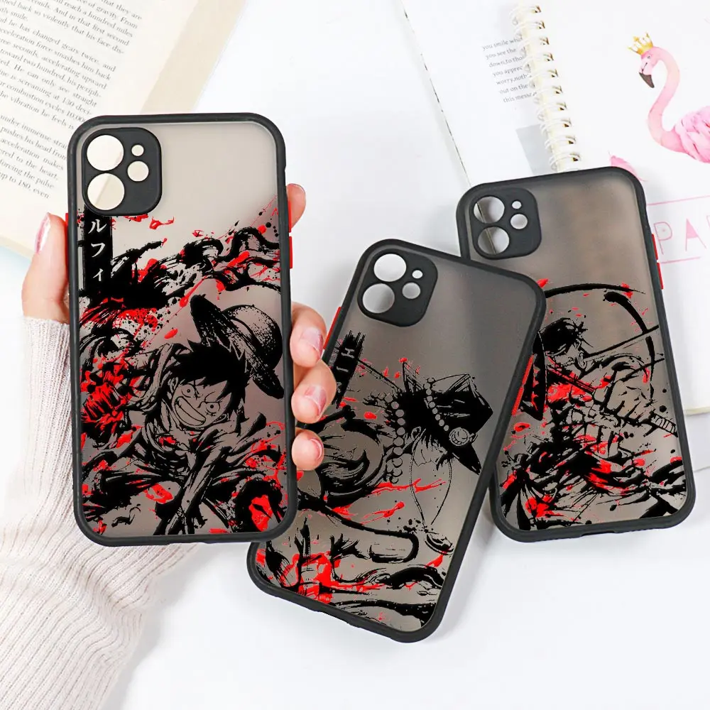 O One Art Pieces Black Red Aces Anime Coque pour iPhone, iPhone 14 11