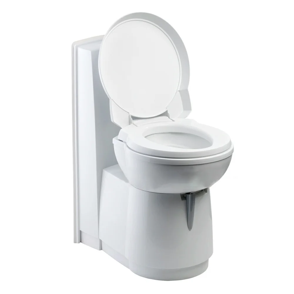 אביזרי רכבת קסטה שירותים חשמליים עם מיכל מים גב גבוה לקרוואן