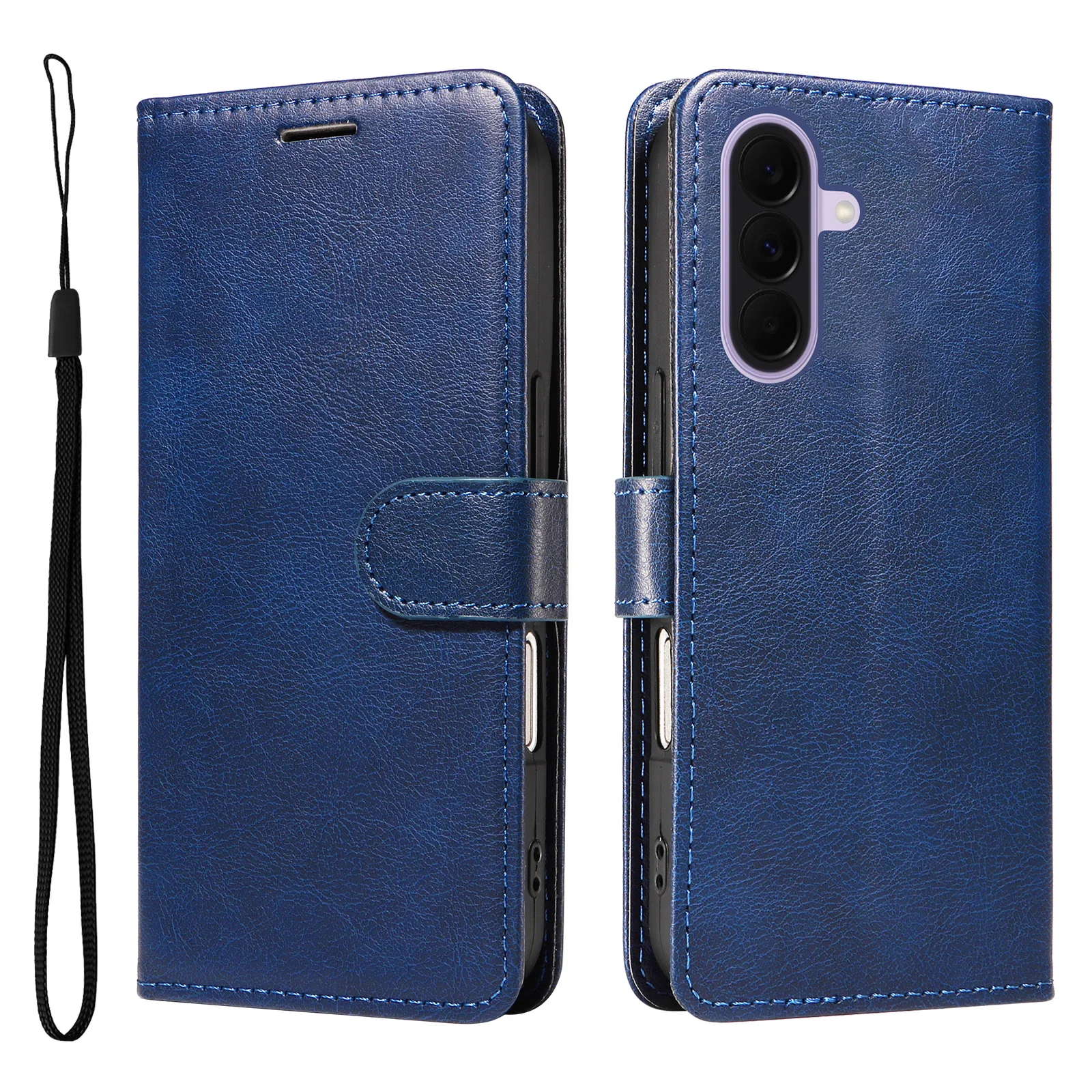 Elegant Leather Wallet Flip Case with Kickstand and Card Holder