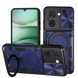 Premium Slide Camera Ring Stand Protective Case for Enhanced Durability and Style - Global Edition (Blue)