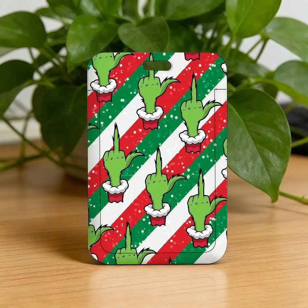 CARTOON Film Weihnachts-Grinch ID-Kartenhalter mit Umhängeband, Anhänger, Türhalter, Schlüsselanhänger, Arbeitsausweishülle, Geschenk – Detail 9