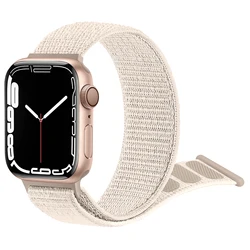 Nylon Sport Loop Band - Premium Quality and Versatile Fit - 42 44 45 49mm (Starlight orange)