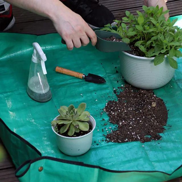 100 Cm -Es Ültetési Szőnyeg Újrafelhasználható Párnanövény -Ismétlődő Szőnyeg, Kerti Készletek Virág Edénytranszplantáló Szőnyegek Hordozható Kertészeti Párnák - Image 5