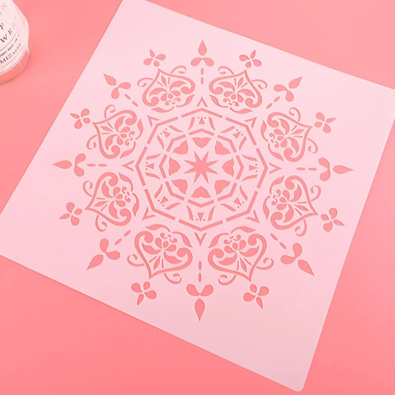 30cm Diy Craft Mandala Mold For Painting Stencils Stamped Paper Card Template