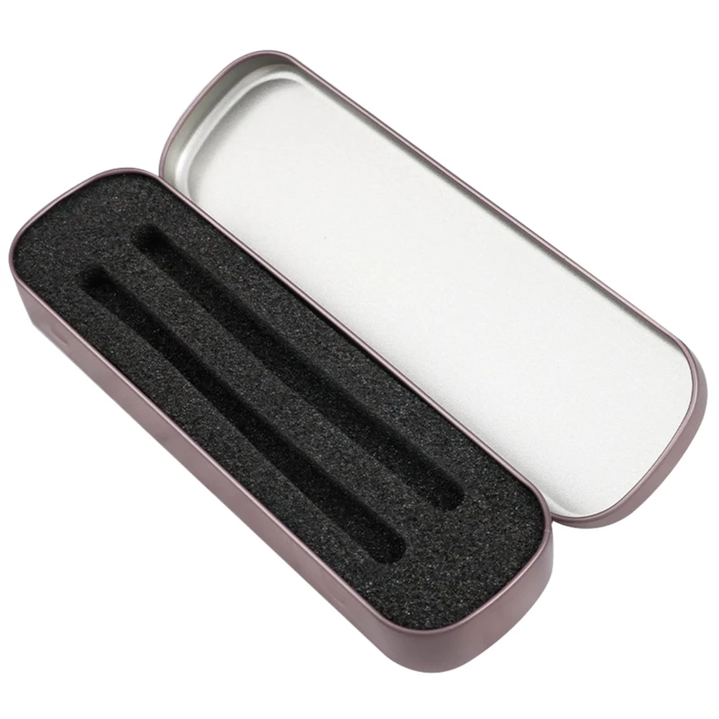 Pencil Cases Stationery Box Compact Metal Pen for CASE with Sponge Cushion Mini Rectangular Pen Box for Adul