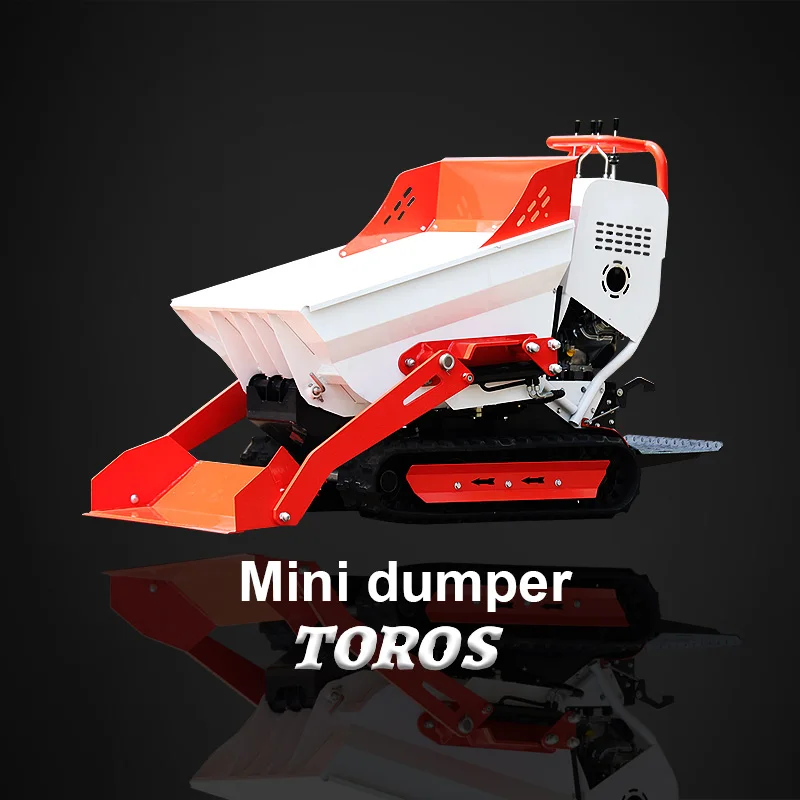 

High Quality Garden Track dumper 500kg Factory Directly Sale Mini Truck Crawler Dumper Wholesale Hydraulic Gasoline Dump Truck