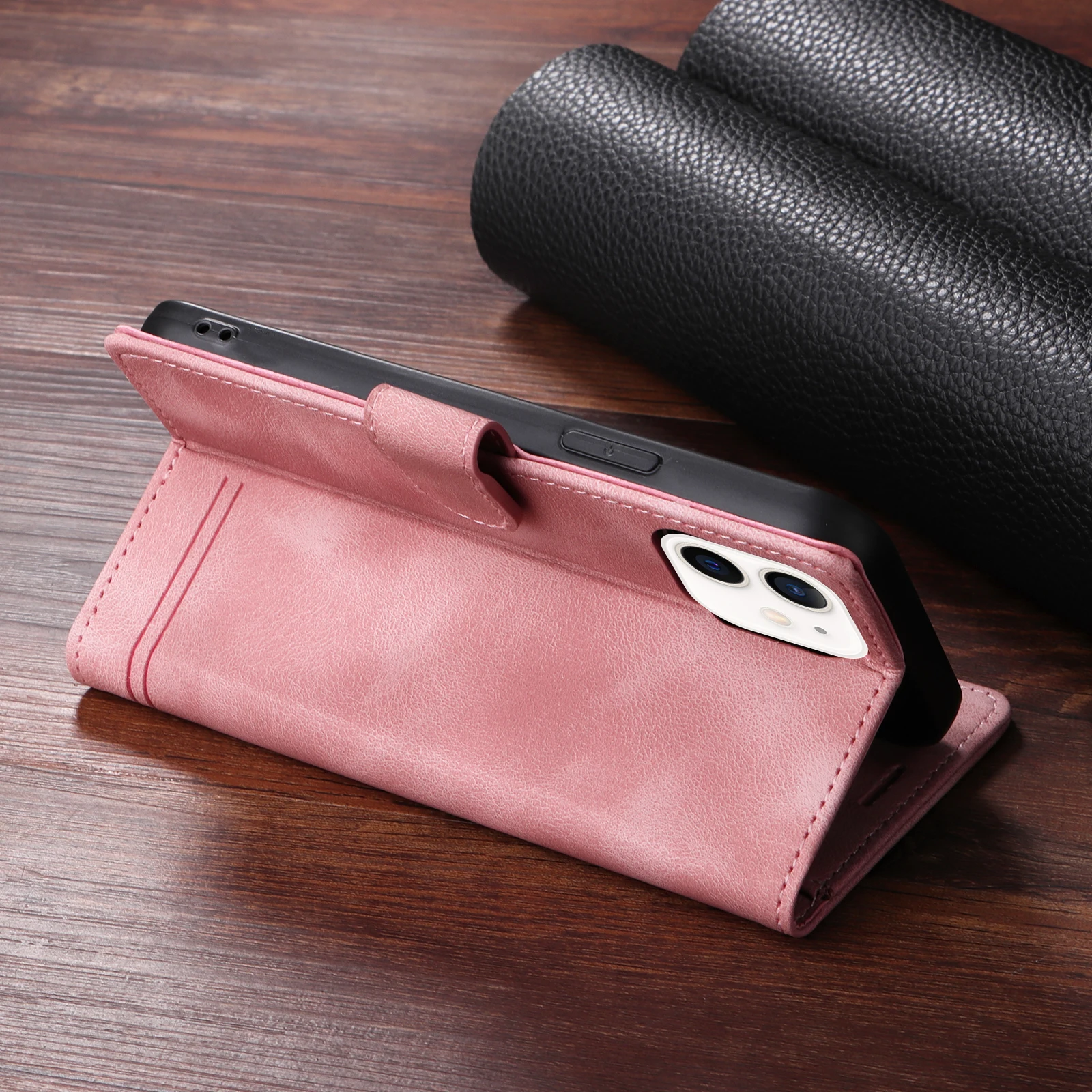 Premium Flip Leather Wallet Case with Card Slot and Stand Functionality