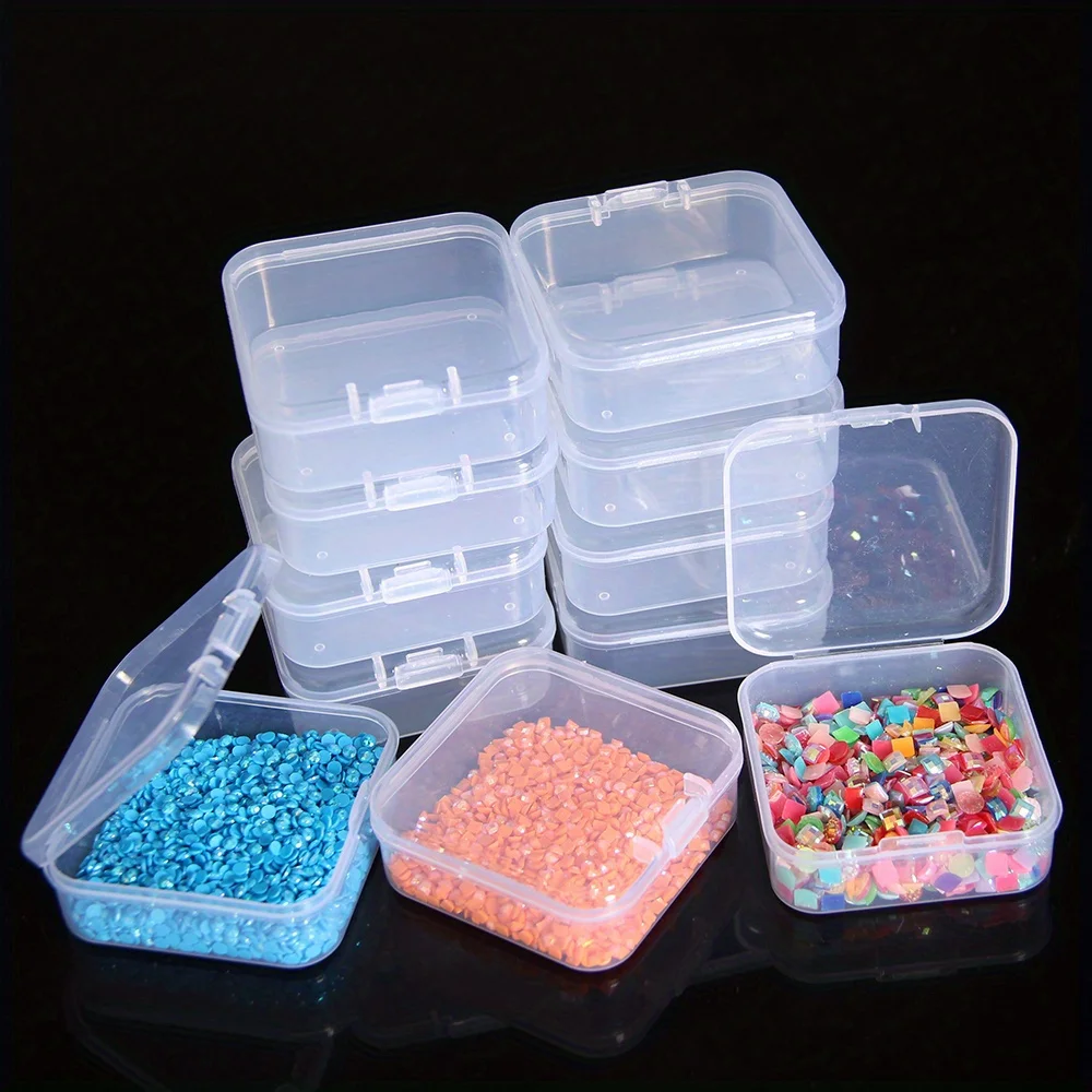 45 Grid Plastic Bead Storage Case  Transparent Organizer for Nail Art Jewelry Crafts Diamond Painting Portable Accessory Box wit 3