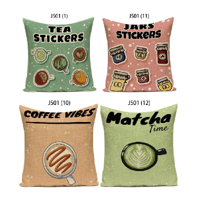 

Cartoon Throw Pillows Square 45x45cm Polyester Linen Durable Letter Custom Personalized Cushion Cover Soft Sofa Decoration E2043