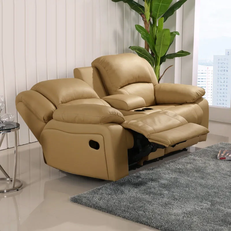 

Customizable European Style Cinema Top-Layer Leather Electric Double Seat Home Cinema First-Class Functional Cabin Sofa