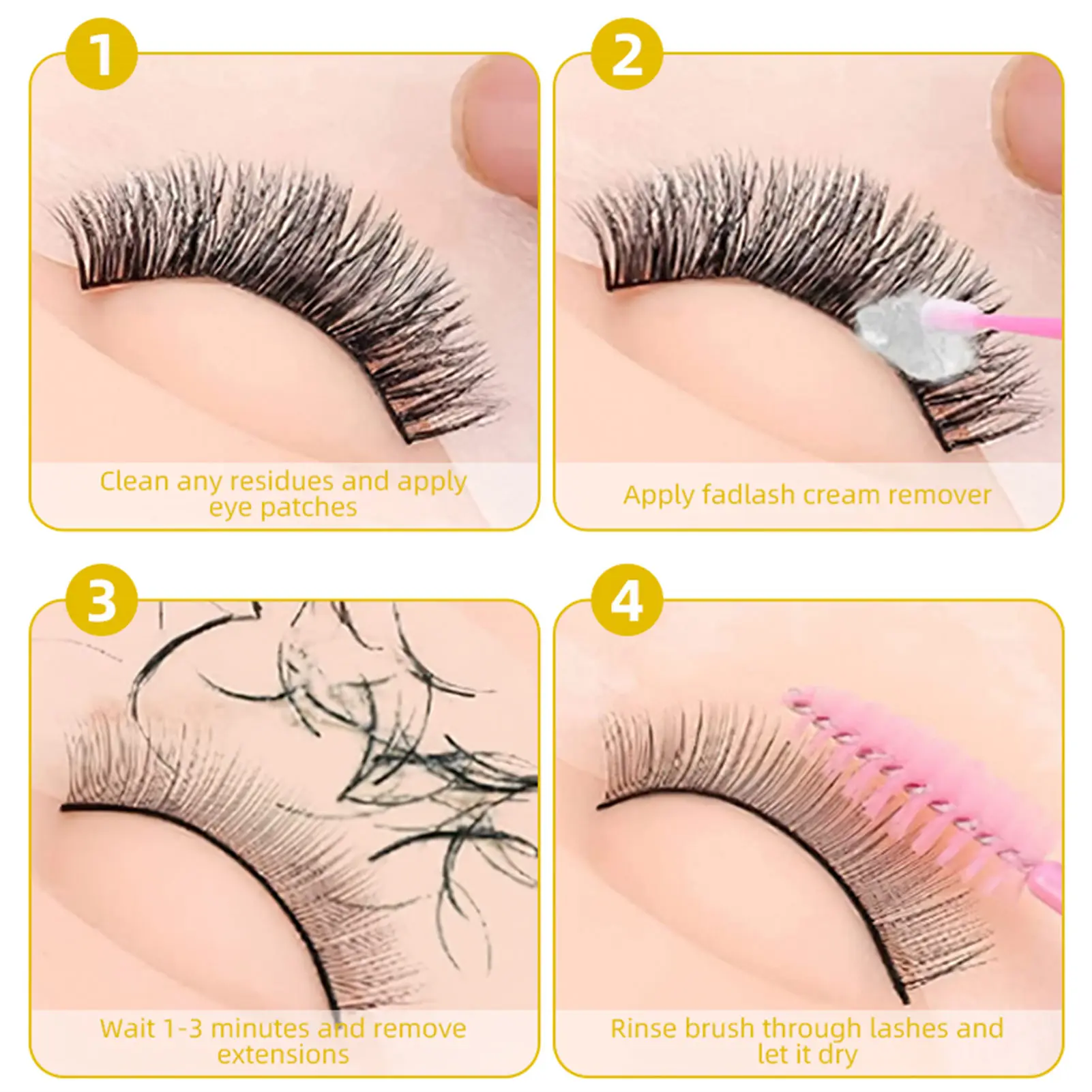 Eyelash Remover Cream Professional Eyelash Glue Remover Gel Quickly and Easily Removes Eyelash Extension Adhesive Lash Extension Sensitive Eyes