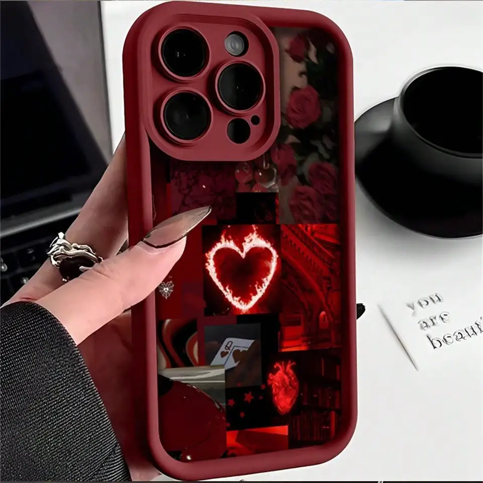 Heart Pattern Phone Case for iPhone Models