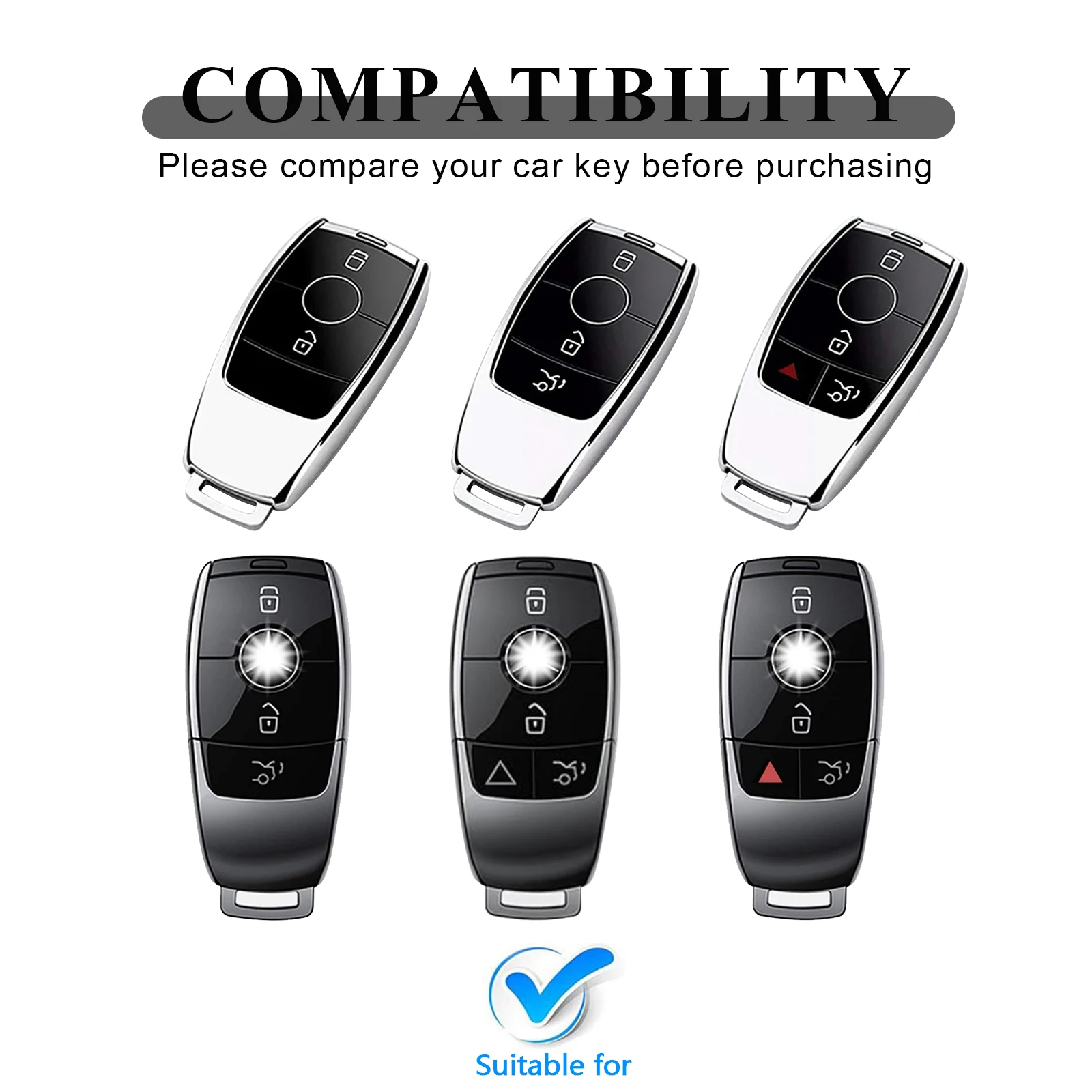 Sleek Transparent Car Key Fob Protector Cover