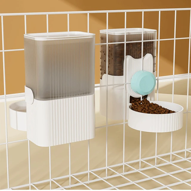 Bowl for Cats Dogs Supplies 2 in1 Cat Feeding Water Bowl Pet Hanging Cage Feed Adjustable Kitten Puppy Feeder Raised Stand Dish 4