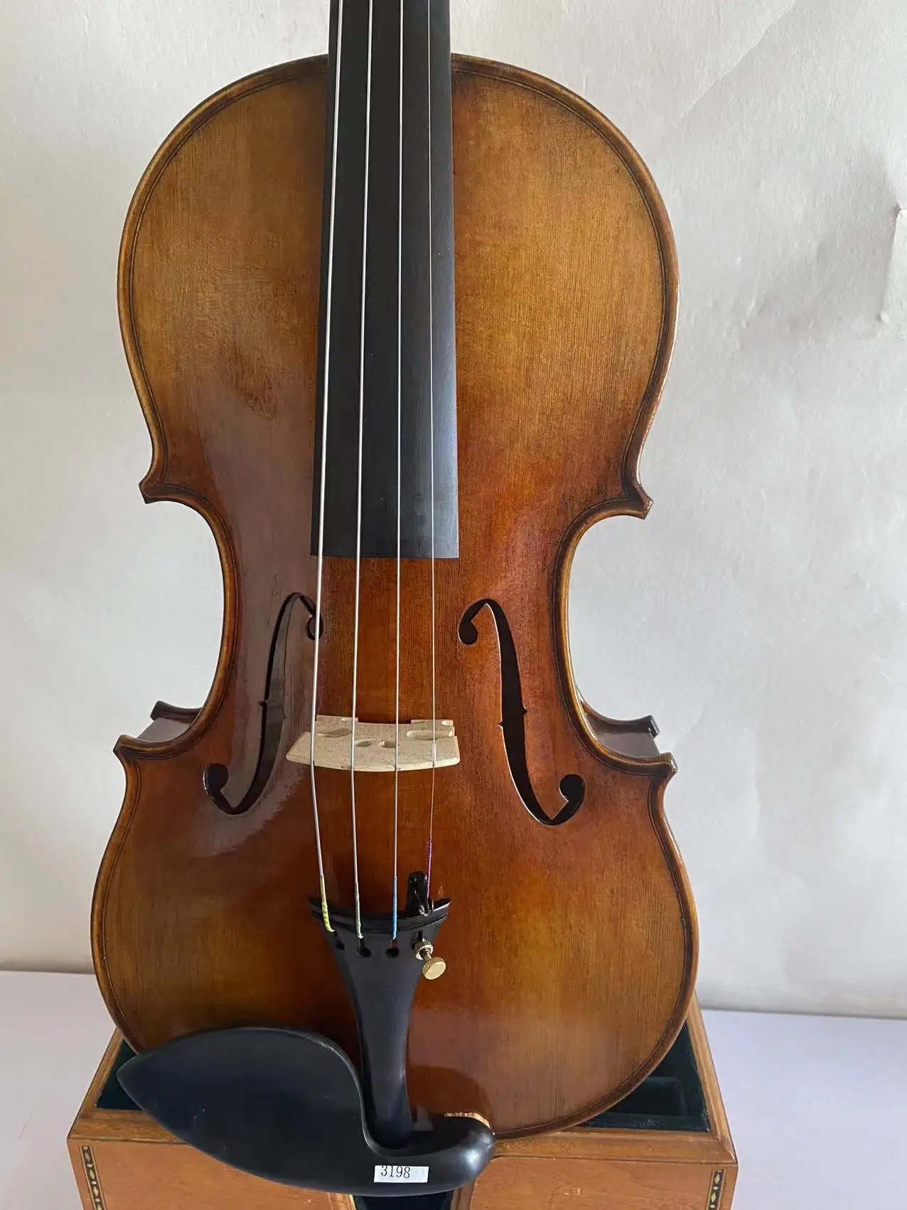 Master Violin Guarneri model 1742 flamed maple back spruce top hand carved 0303
