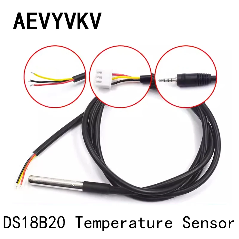 Ds18b20 digitale temperatur sensor sonde wasser temperatur erkennungs linie edelstahl paket wasserdicht typ ds18b20
