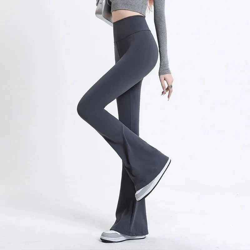 Women Flare Pants Slim High Waist Solid Sexy Shark Flare Pants Fashion Casual Streetwear Elastic Skinny Leggings Pantalon Femme