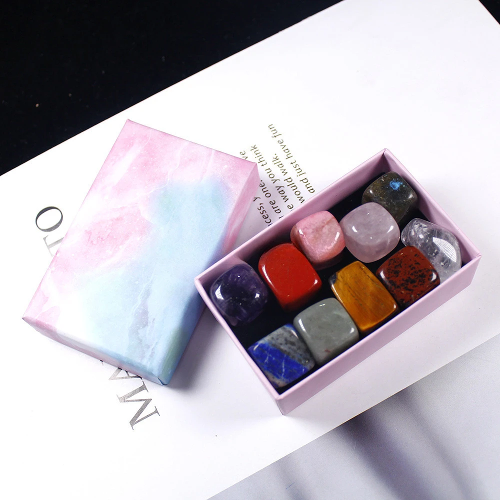 Natural Tumbled Stone  Mix Rock And Quartz Rose Bead Chakra Healing Crystal Irregular Polishing Amethyst Home