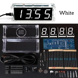 DIY Electronic Kit: Digital Display Clock & Alarm with Temperature and Date Functions (White DIY Kit)