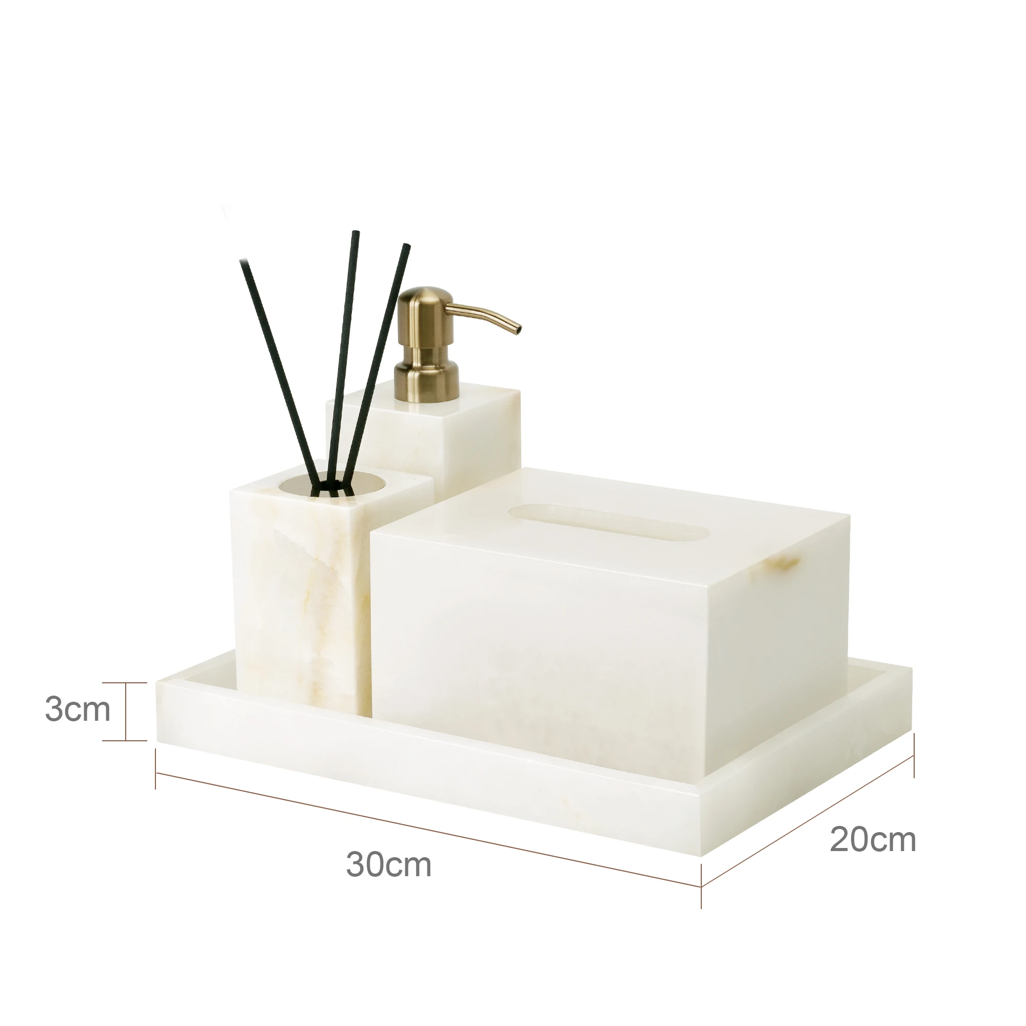 Marble soap holder and tray