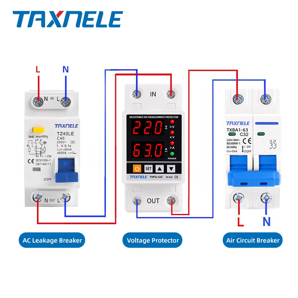 Voltage Protector DDS238-VAP Din Rail 63A/80A - Adjustable Over/Under Voltage Relay With KWh Meter, 110V-230V Over Under Voltage Protection Voltage Protector DDS238-VAP Din Rail 63A/80A - Adjustable Over/Under Voltage Relay With KWh Meter, 110V-230V Over Under Voltage Protection
