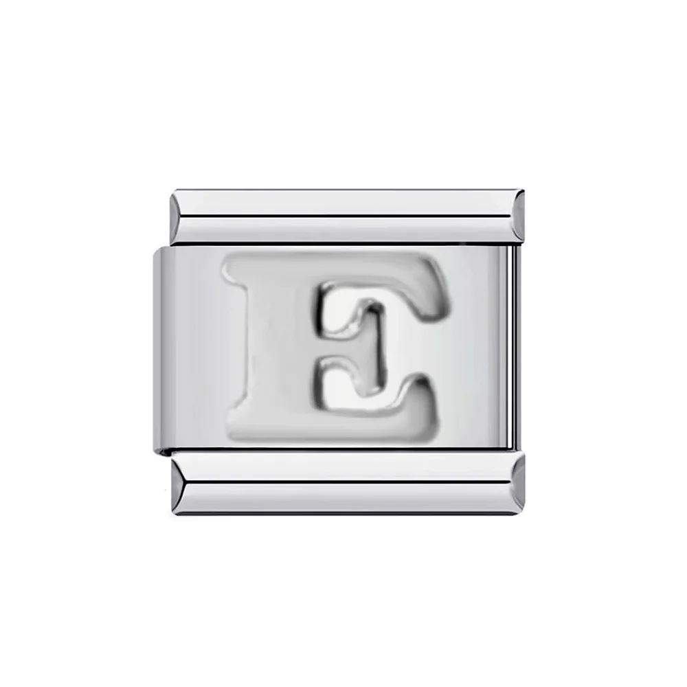 Silver 26-Letter A-Z Custom Charm Bracelet in Italian Stainless Steel
