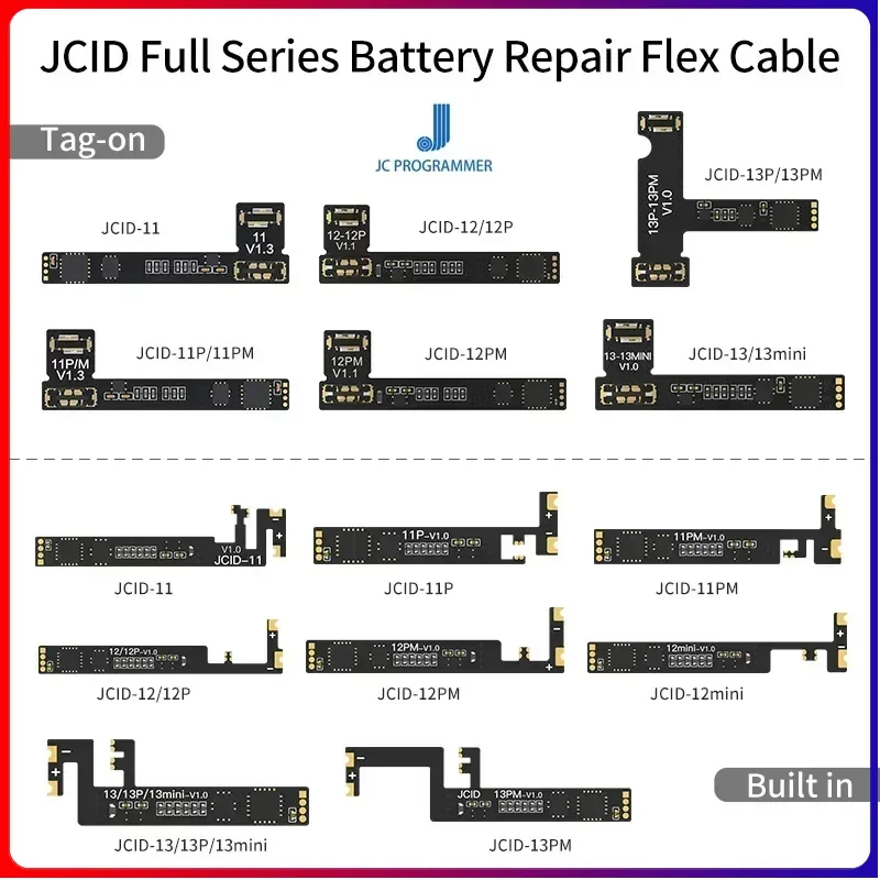 

JCID JC оригинальный аккумулятор ремонт Flex для IPhone 11 12 13 14Pro Max удаление предупреждающий аккумулятор внешний гибкий кабель Замена Ремонт