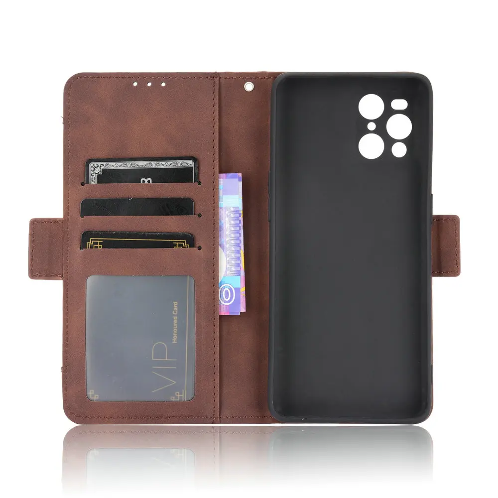 Case Leather Removable Card Holder Wallet Cover for OPPO Find X3 Pro X6 X 5 Lite 5G FindX3 3X X2 Neo phone case leather phone case leather wallet case leather case smart mirror flip case