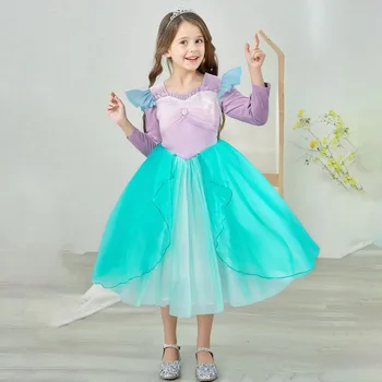 Fall Winter Children's Mermaid Jewel Princess Dress