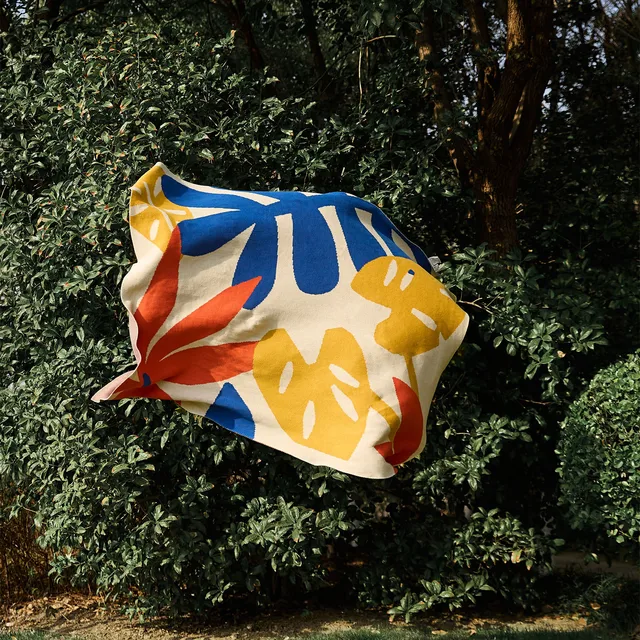 Yiruio Nyári Levelek Mintázott Kötött Takaró Lelkipásztori Hajnal Naplemente Elegáns Dekoratív Ágyhoz Kanapé Piknik Utazási Tábor - Image 3