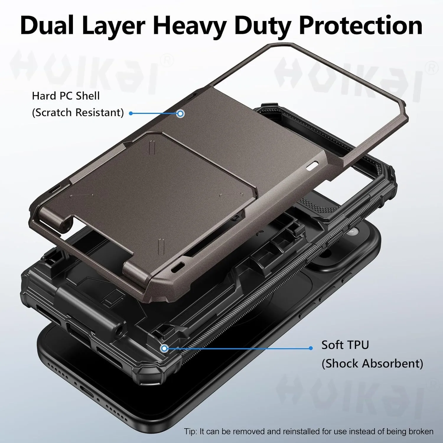 Card Holder Case For iPhone 17 Pro Max 16 15 Pro Max 14 13 12