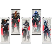 

Classic Canvas Printed Painting VALORANT Wall Art Picture Character Poster Home Decoration Plastic Hanging Scrolls Living Room