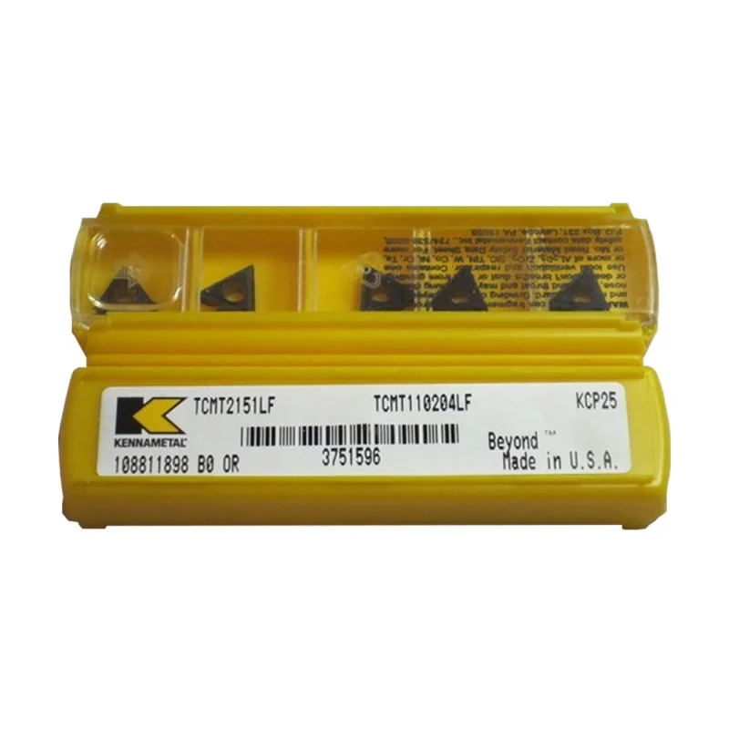 

5pcs Kennametal 100% Original TCMT TCMT11 TCMT110208MF KCP25 TCMT110204LF KCP25 Finish Machining Coated Carbide Lathe Inserts