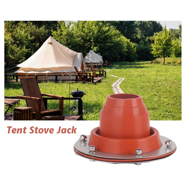Red Silicone Hot Tent Stove Jack Camping Wood Stove Jacket Hole Fire  Resistant Tube Silicone Cover For Tent Chimney Duct Seals - AliExpress