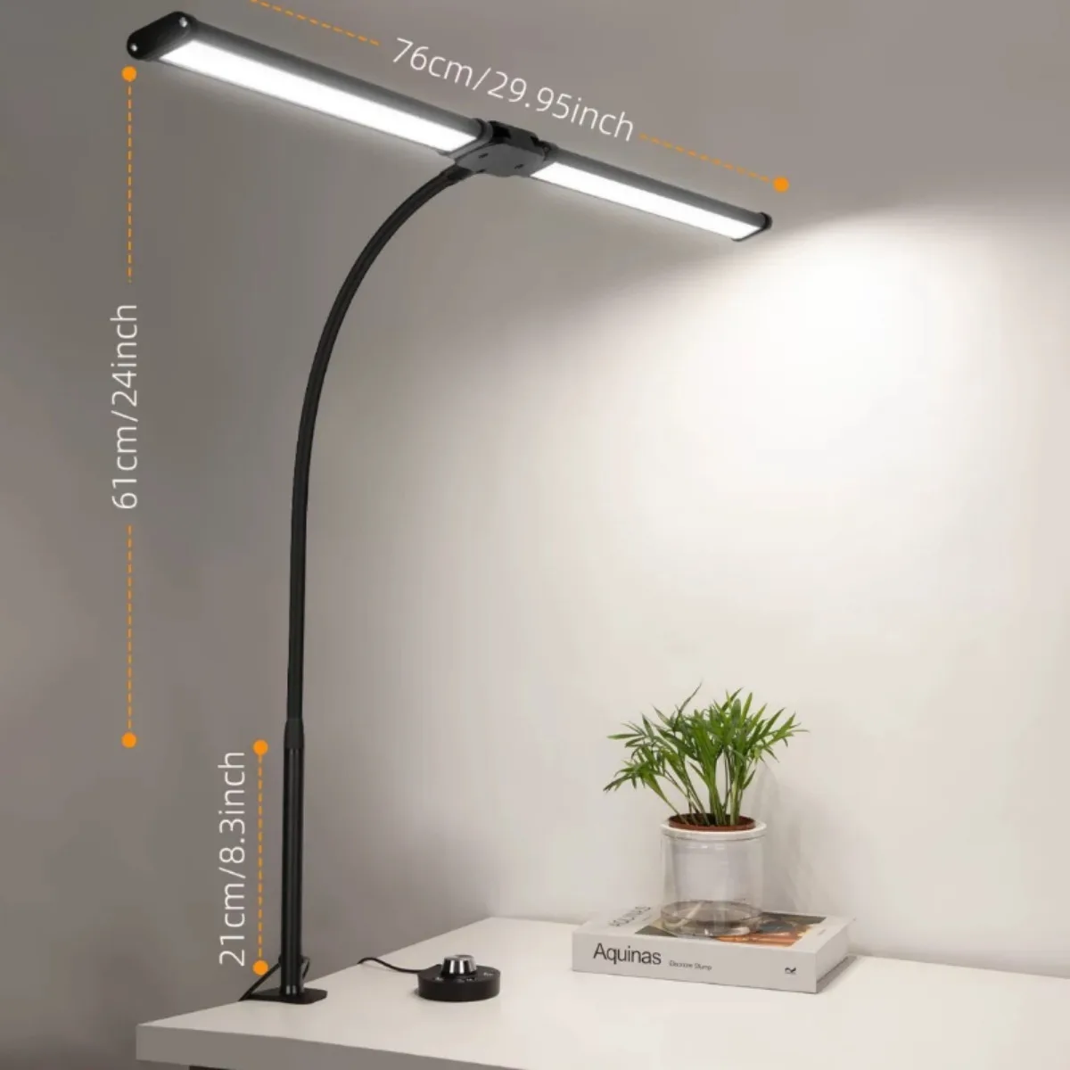 3 Color Mode Double Head Clip Lamp Led Desktop Lamp Home Office Lighting 10 Dimmable Eye Protect Computer Home Party Lighting