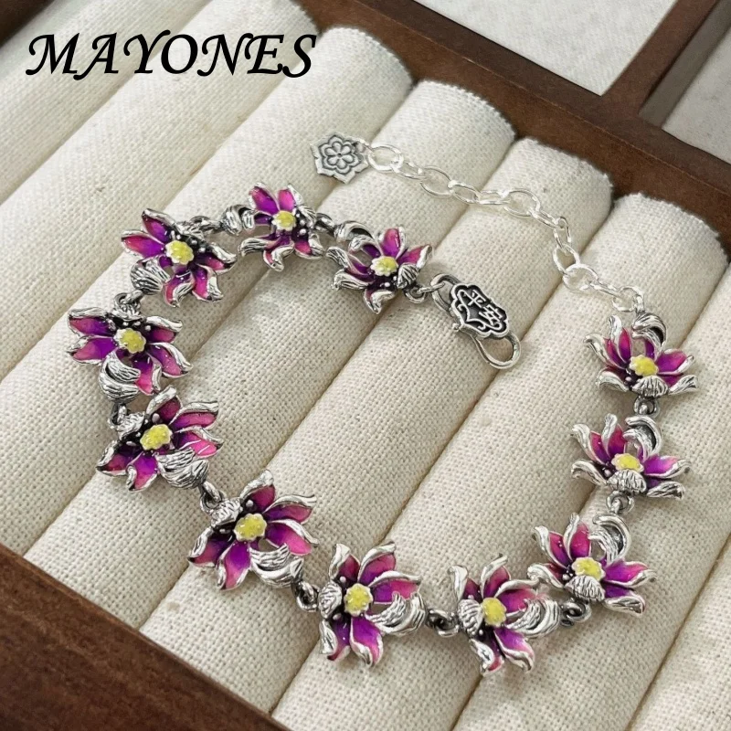 

Женская серебряная бижутерия MAYONES S999 Zuyin в этническом стиле
