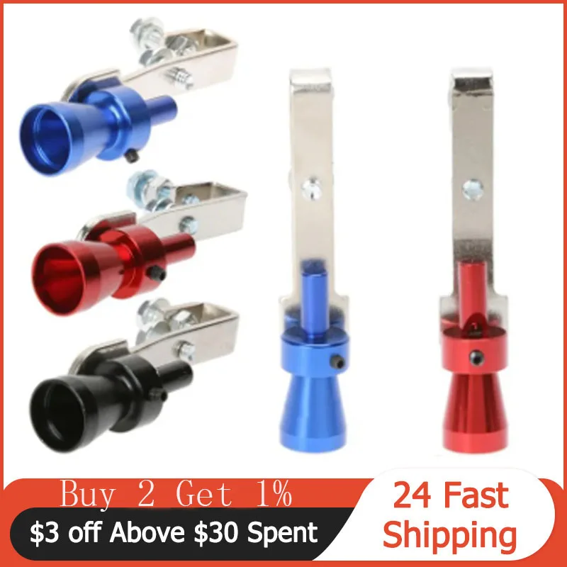 Size S Universal Car Turbo Sound Whistle Muffler Exhaust Pipe Whistle Fake Simulator Whistler for Vehicle Car Styling