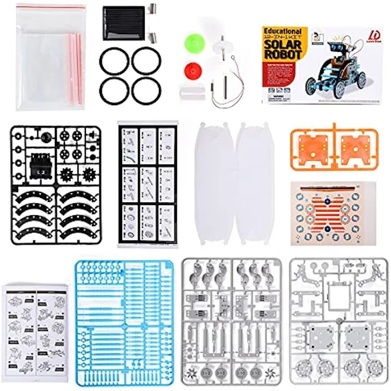 12-in-1 STEM Solar Robot Kit Educational Science Experiments for 8-13 Year Olds