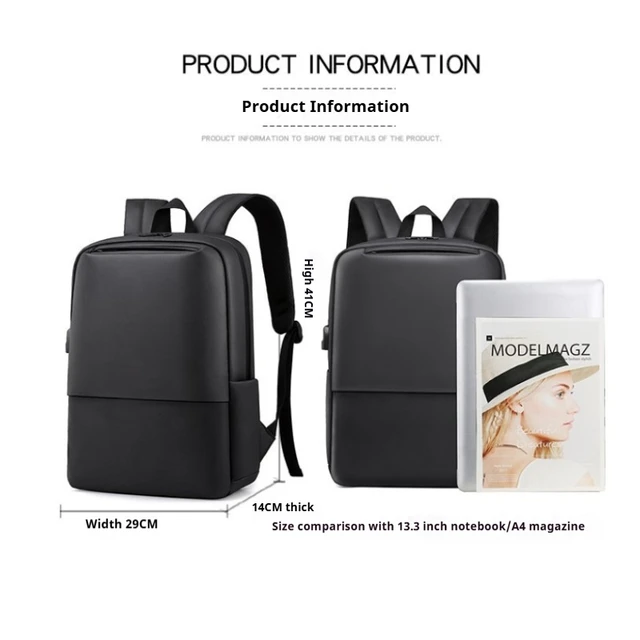 Large capacity business backpack, stylish student backpack, multifunctional laptop backpack, suitable for business,travel,school 2