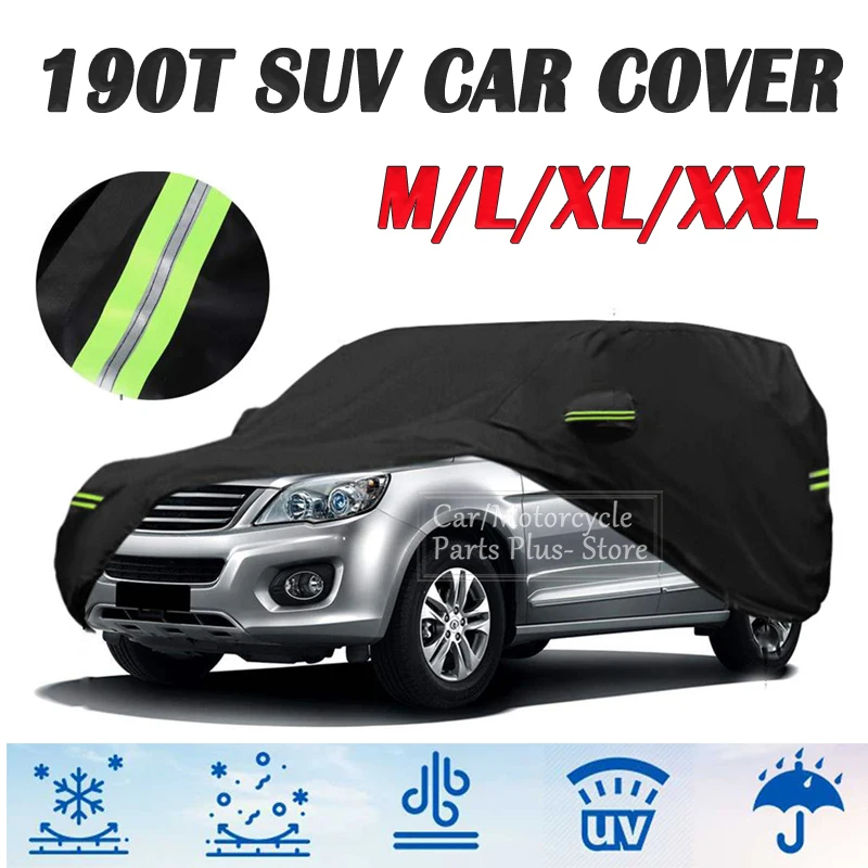 190T Suv Copertura Completa Per Auto Copertura Invernale Universale Per Neve Copertura Antigraffio Per Parasole Impermeabile Copertura Antipolvere Per