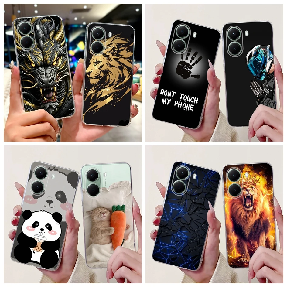 Cool Cartoon Animal Soft Silicone Clear Phone Case Cover