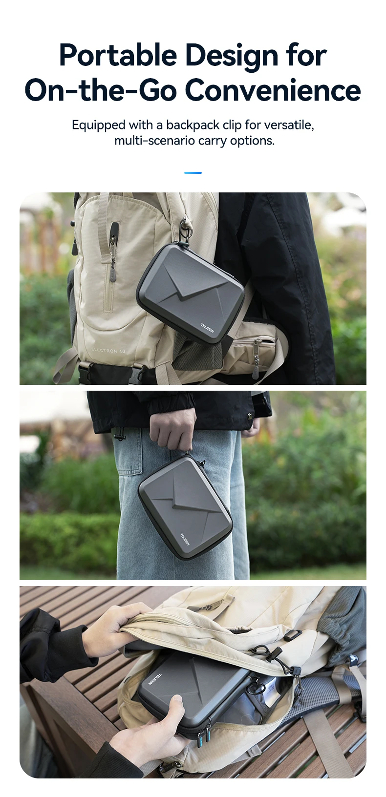 Waterproof Carrying Adjustable Space Bag Protective Bag Storage Box for Osmo Ac