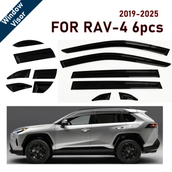 Toyota RAV4 2020-2024 Window Visors / Weather Shields – 6-Piece Rain Guard & Sunshade Kit