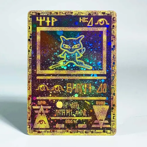 Ancient Mew Collection Card PKM Mew Classic Limited Anime Cards Zekrom Reshiram Victini Holographic Proxy Card Gift Toys