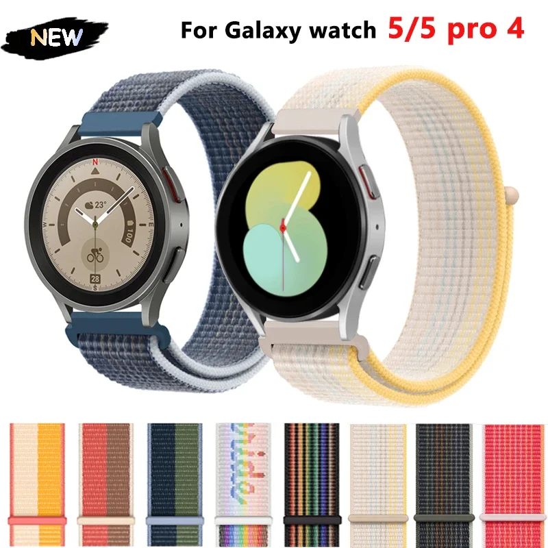 

Ремешок нейлоновый для Samsung Galaxy Watch 5 pro 45 мм 6 Classic 43 мм 47 мм, браслет для huawei gt 2 galaxy watch 4 40 мм 44 мм, 20 мм 22 мм